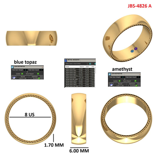 Custom Ring Order -Natalie men’s band