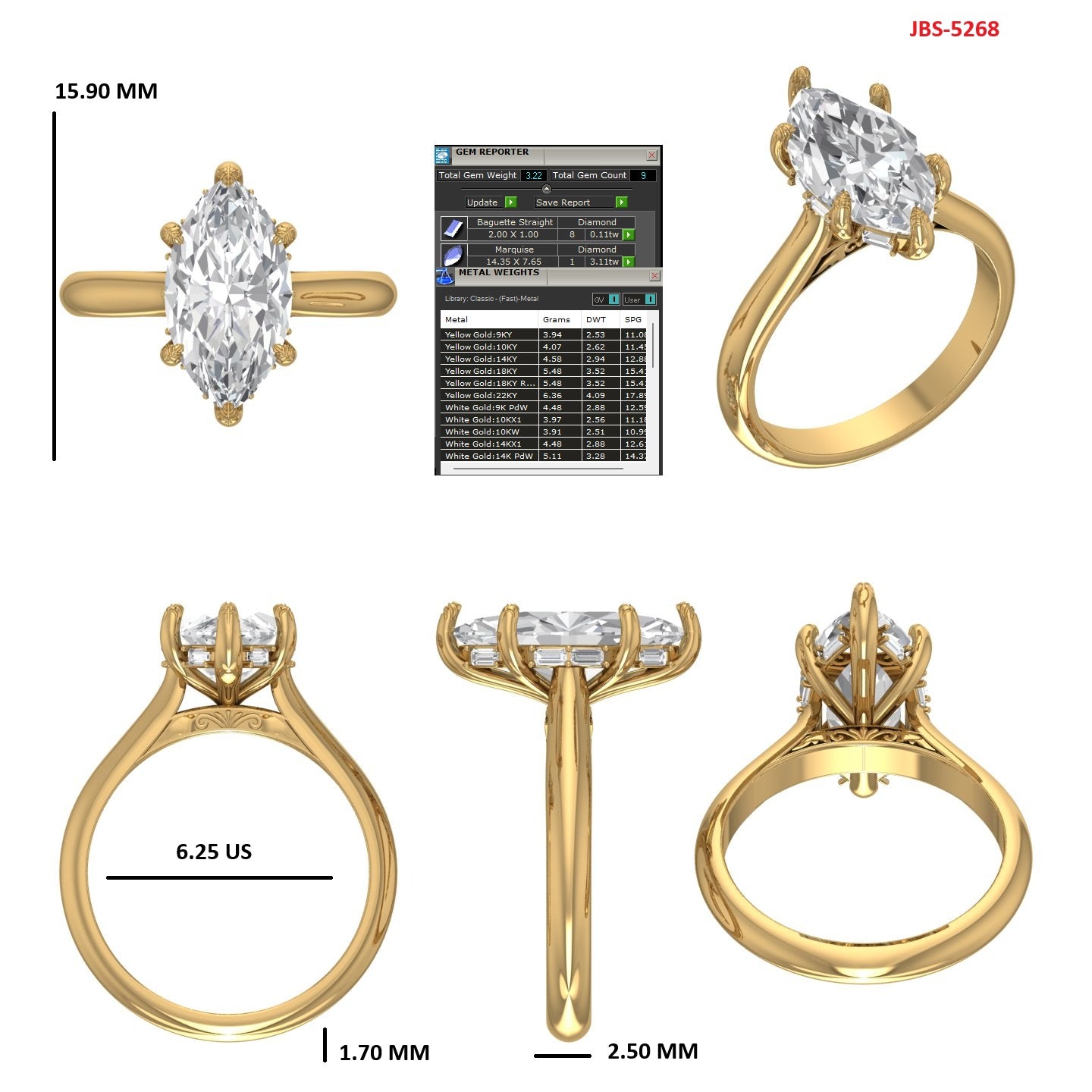 Custom Ring Order Lili marquise