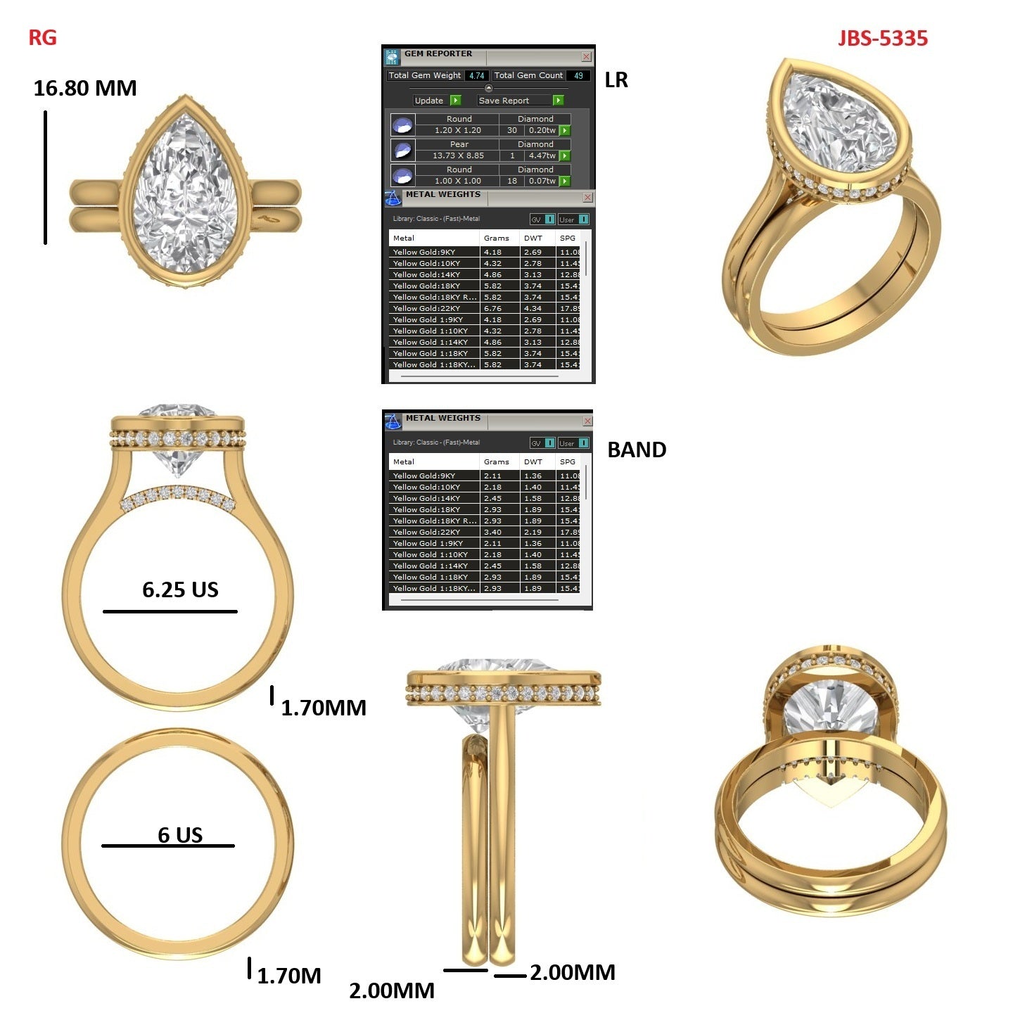 Custom Ring Order -Tawnie band