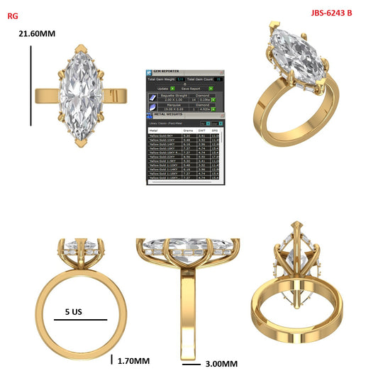 Custom Ring Order Jada marquise ring