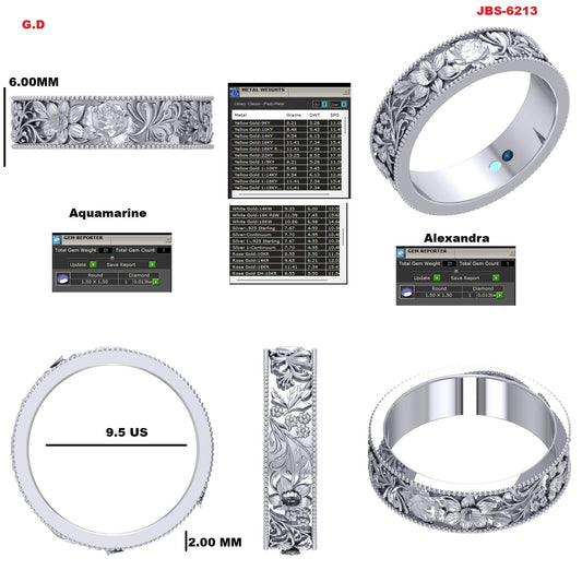 Custom Ring Order - Jasmine Men’s band (Copy)