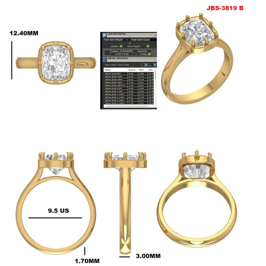 Custom Ring Order Becky Old mine Moissanite