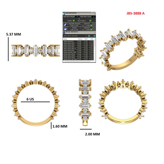 Custom Ring Order -Ana baguette band