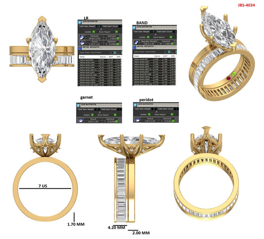 Custom Ring Order - Jonathon Engagement ring and band