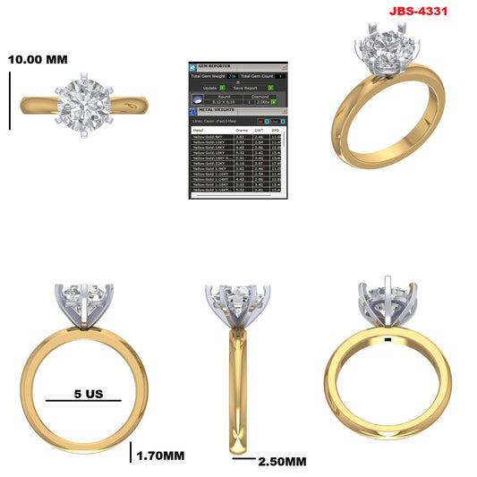Custom Ring Order - Suzanne round diamond