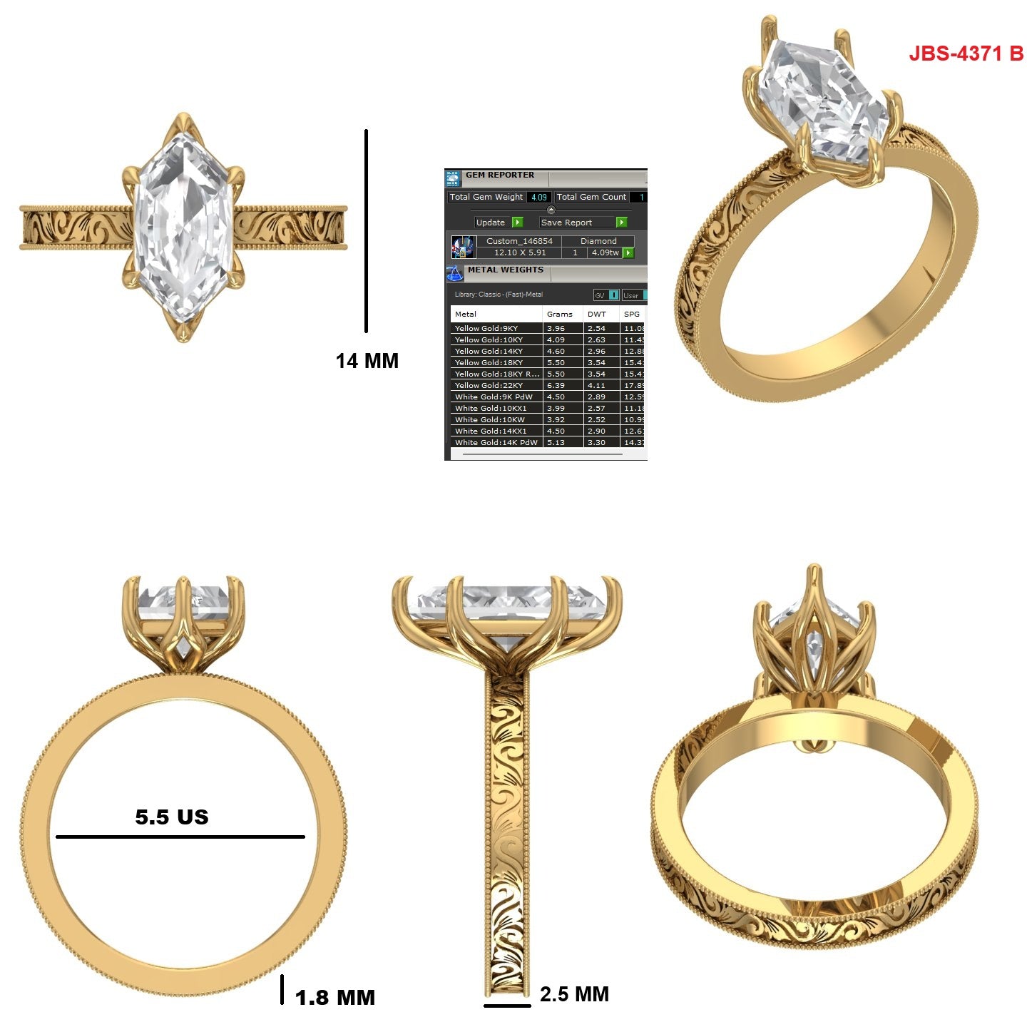 Custom Ring Order - Montana/Jordan
