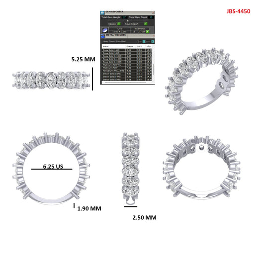 Custom Ring Order - Roshni platinum band