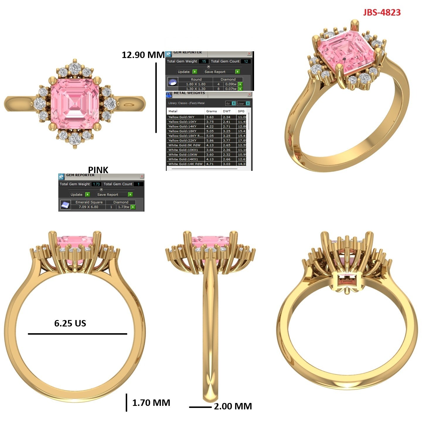 Custom Ring Order -Ashlyn Asscher setting