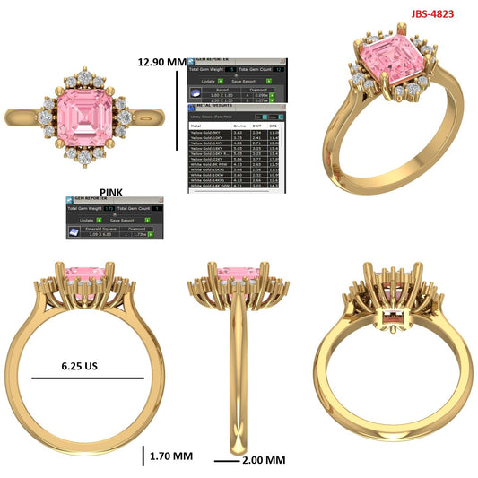 Custom Ring Order -Ashlyn Asscher setting