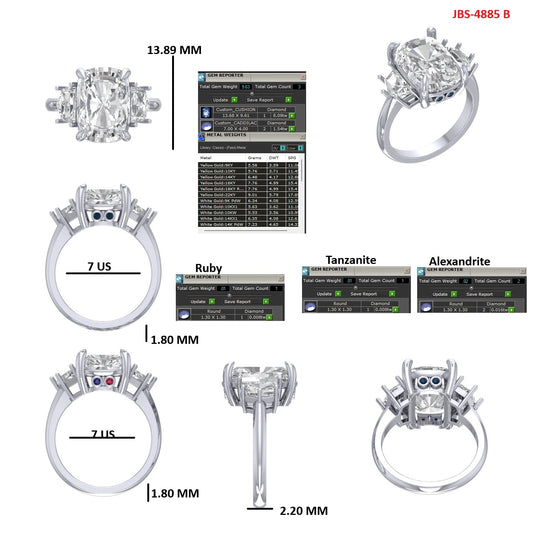 Custom Ring Order -Lisa three stone