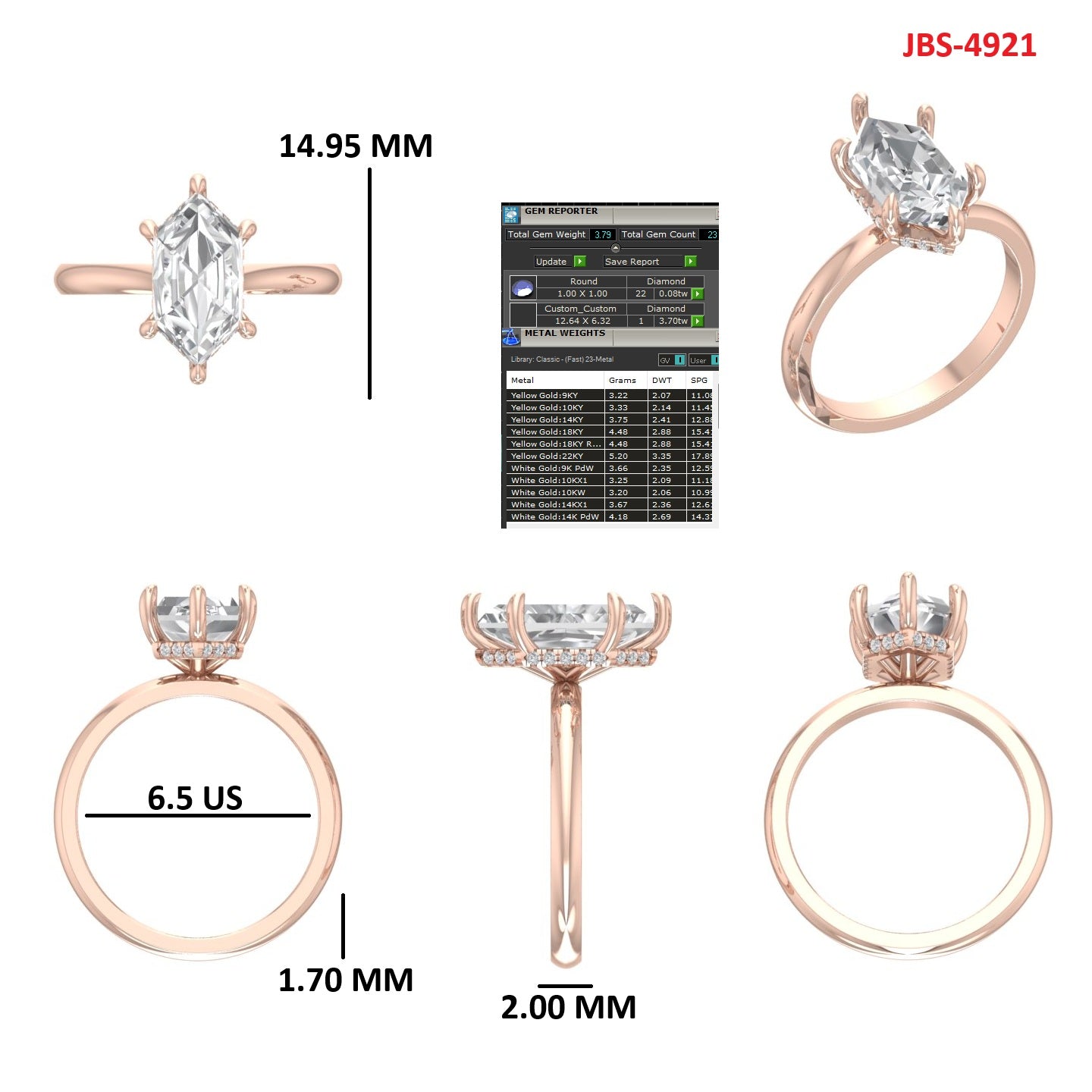 Custom Ring Order -Allison Dutch marquise