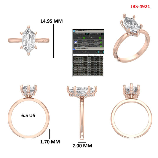 Custom Ring Order -Allison Dutch marquise