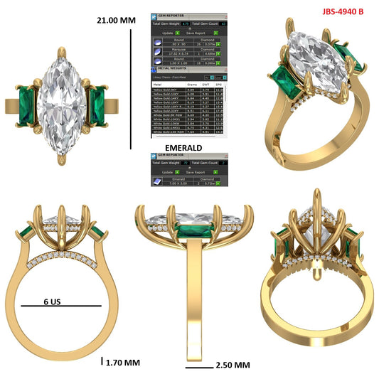 Custom Ring Order - Halee Marquise