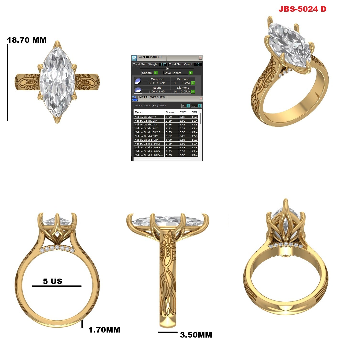Custom Ring Order - Patrick/Suzanne