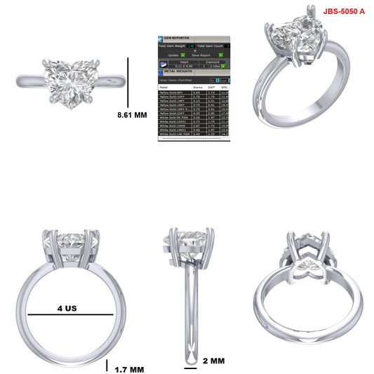 Custom Ring Order - William heart ring