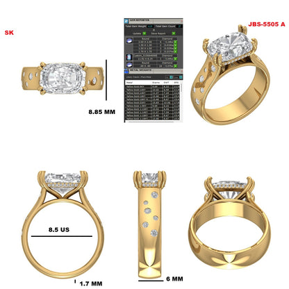 Custom Ring Order Tanya Engagement ring and band