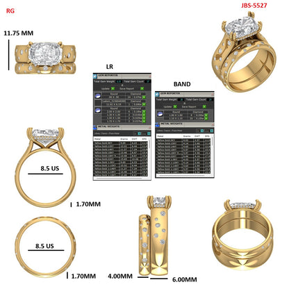 Custom Ring Order Tanya Engagement ring and band