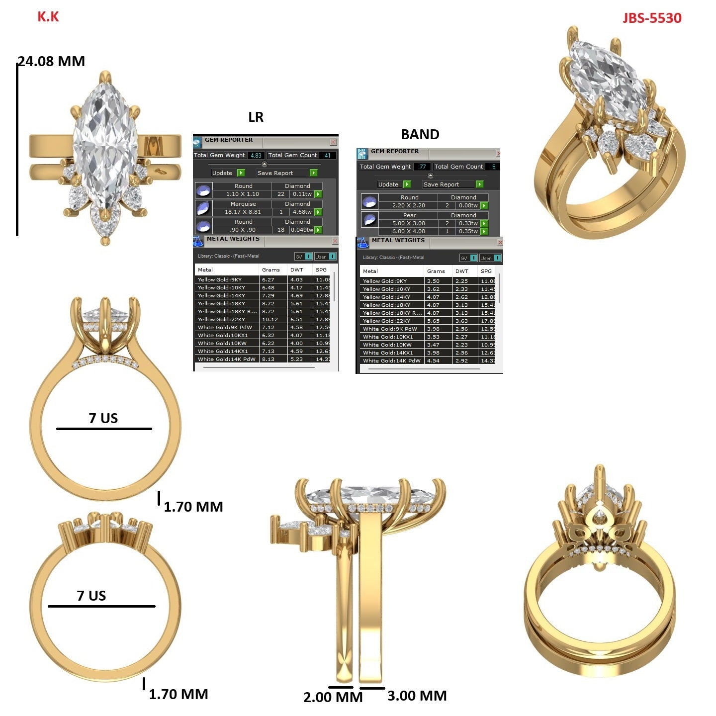 Custom Ring Order Doreen band
