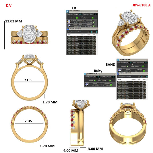 Custom Ring Order Donna ruby band