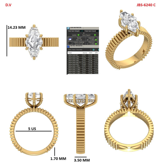 Custom Ring Order Anna Lozenge