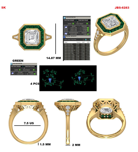 Custom Ring Order Heather Green Tsavorite ring