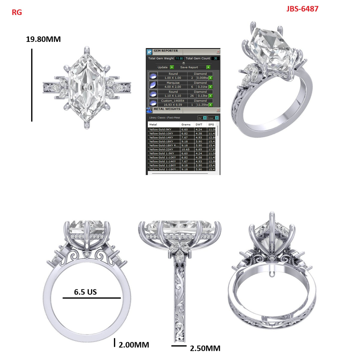 Custom Ring Order - Cassidy Dutch Marquise