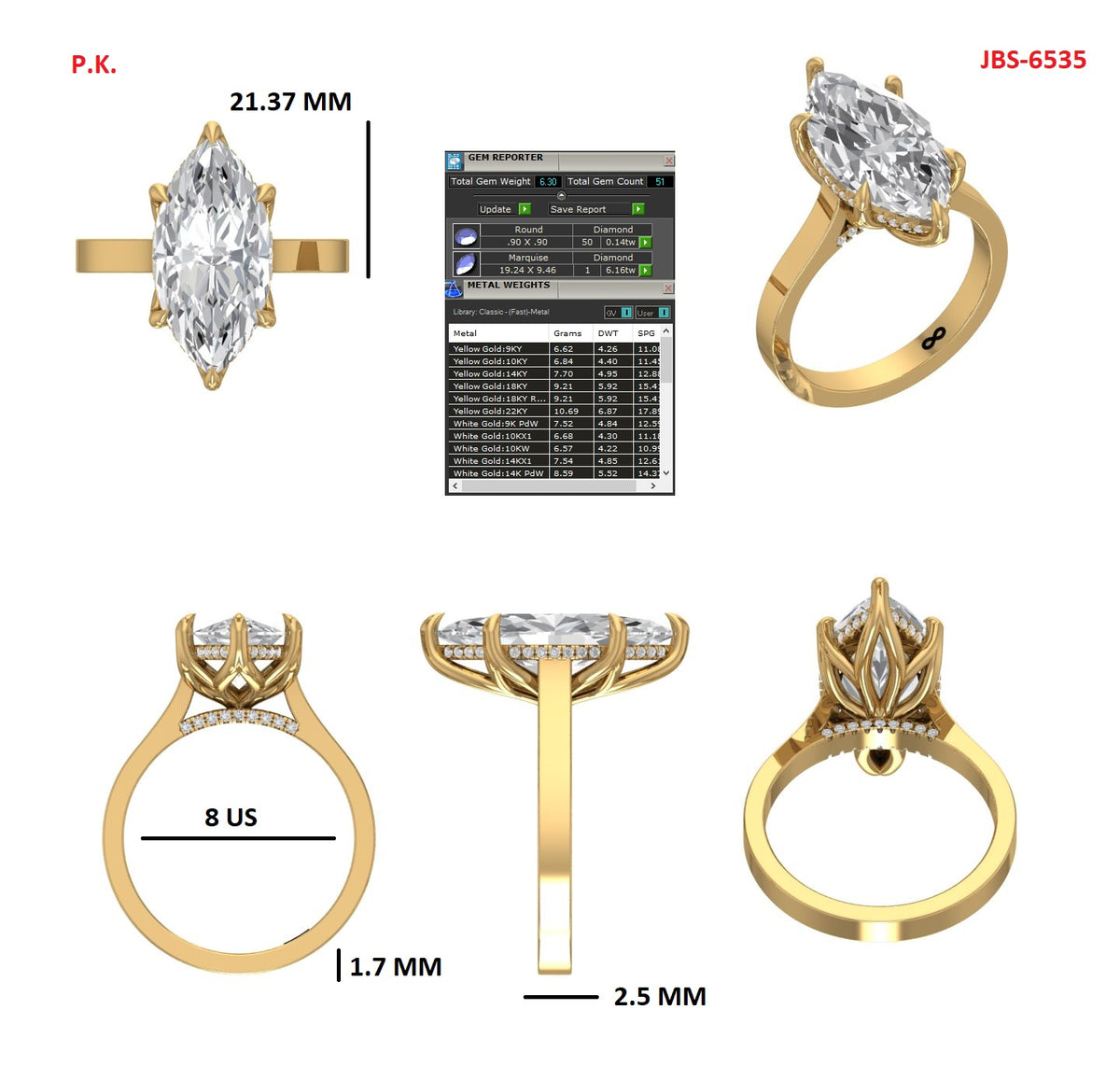 Custom Ring Order - Christian Marquise