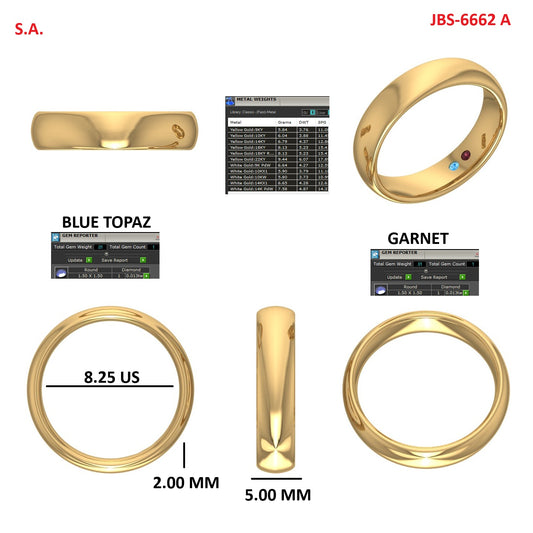 Custom Ring Order Gavin/Mary Men's band