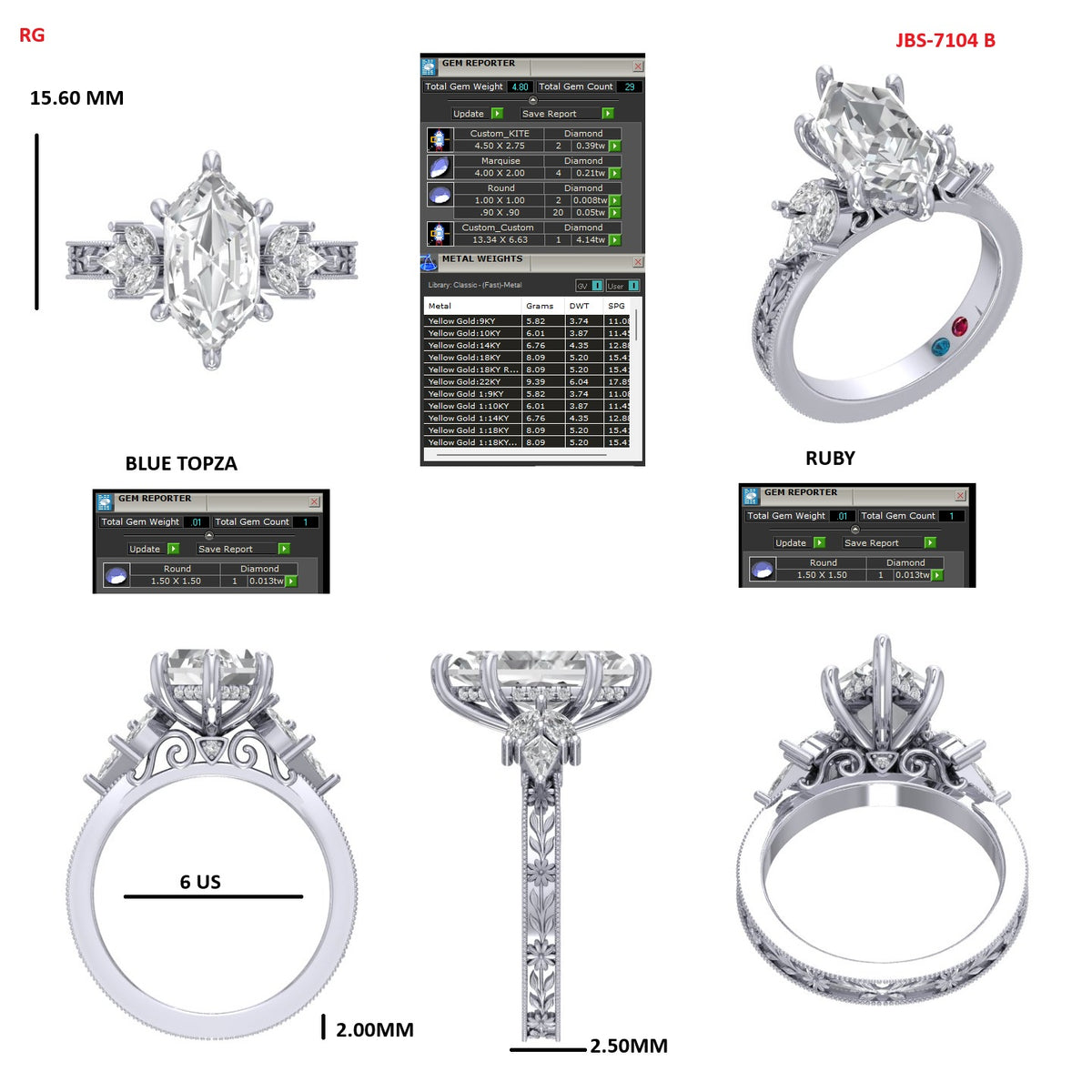 Custom Ring Order Rachel Sommer/Justin first payment