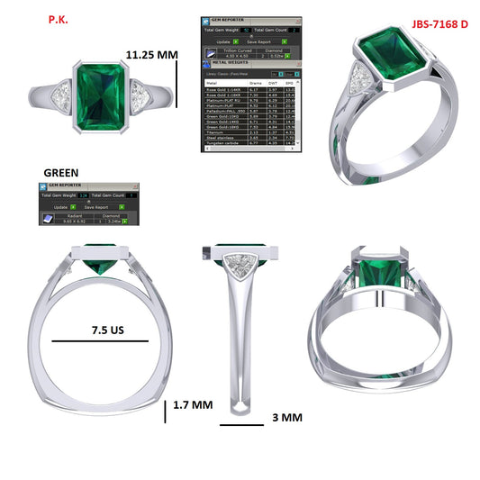Custom Ring Order Janet green radiant