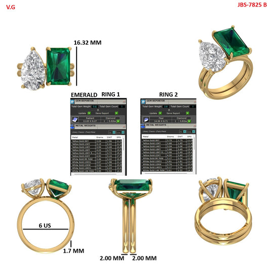 Custom Ring Order Barbara Toi et Moi
