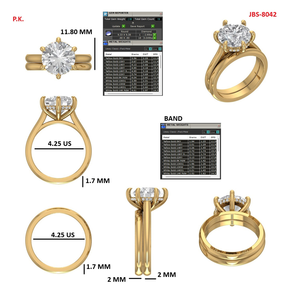 Custom Ring Order Angelina C. Two rings