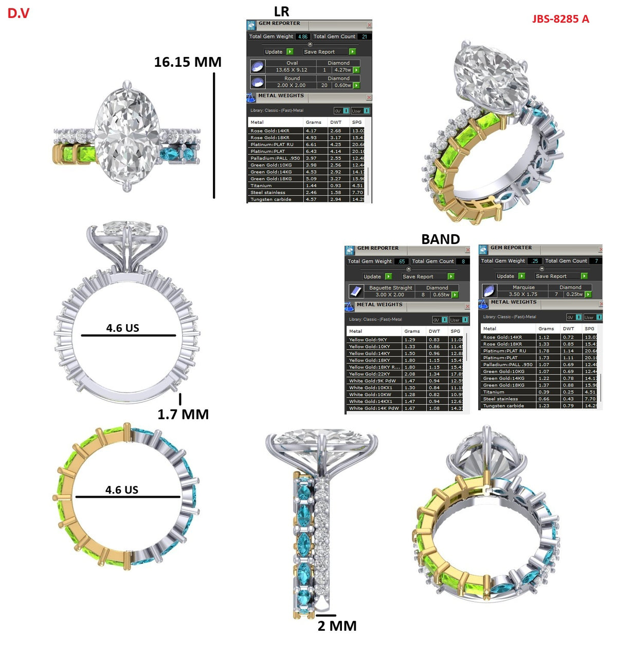 Custom Ring Maria Toledo two rings