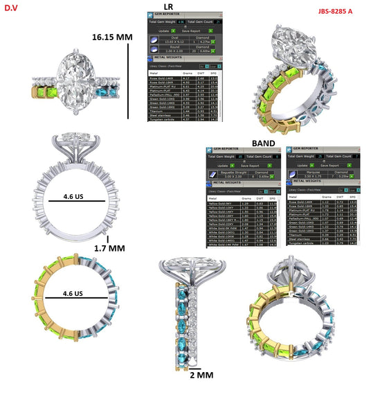 Custom Ring Maria Toledo two rings