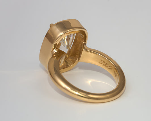 The Lindsey Setting - Chunky Gold Bezel Ring