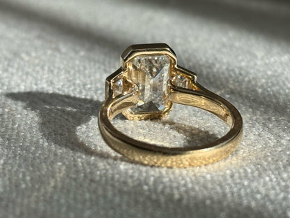 Three Stone Bezel Set Ring "The Cara"