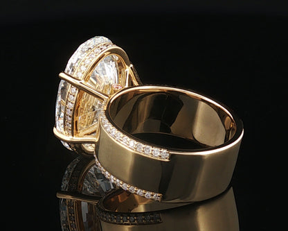 The Miranda - Bold and Beautiful Statement Ring in Yellow Gold - Setting Only