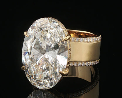 The Miranda - Bold and Beautiful Statement Ring in Yellow Gold - Setting Only