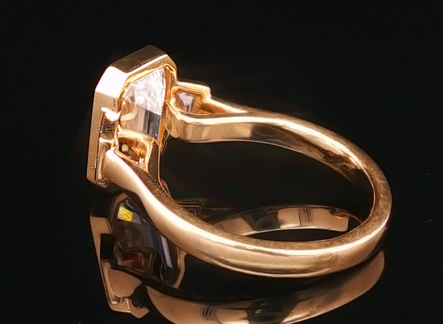 The Cara - Three Stone Lab Grown Diamond Bezel Set Ring