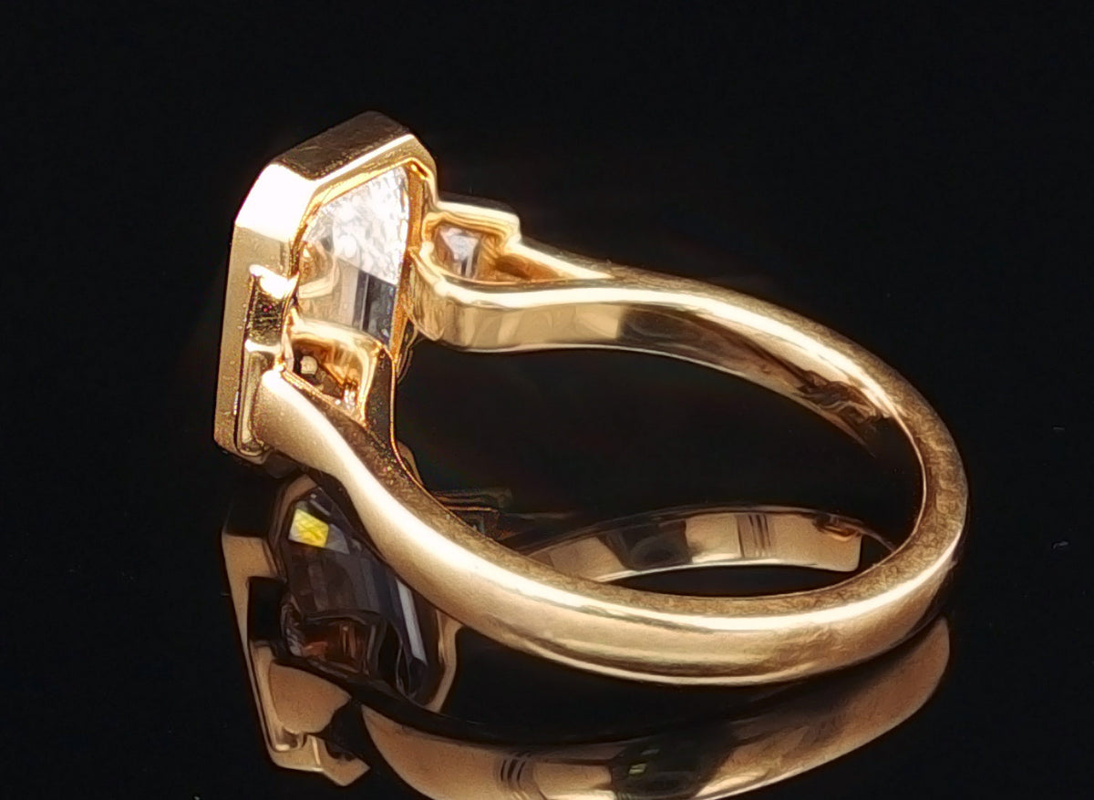 The Cara - Three Stone Lab Grown Diamond Bezel Set Ring