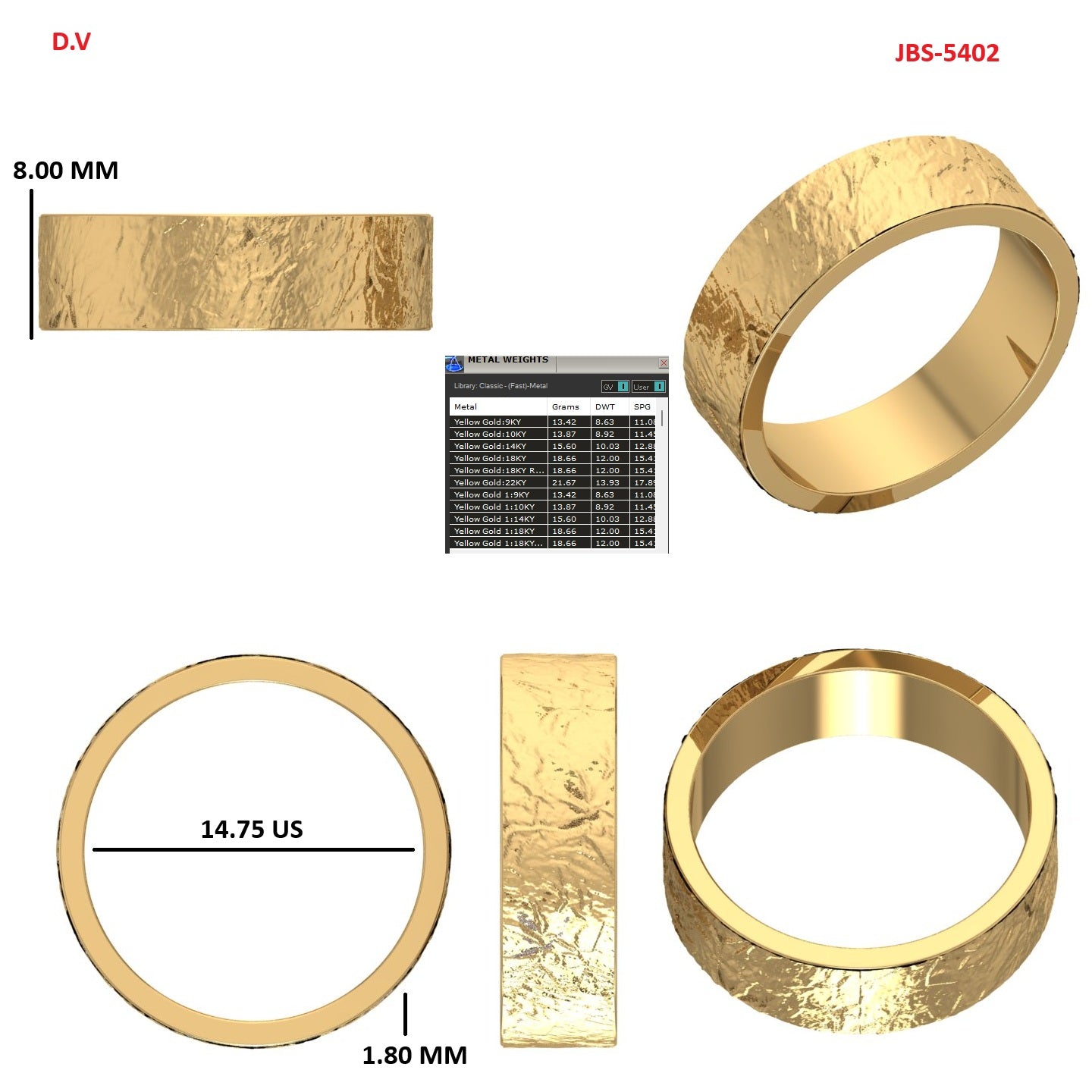 Custom Ring Order John Men's band