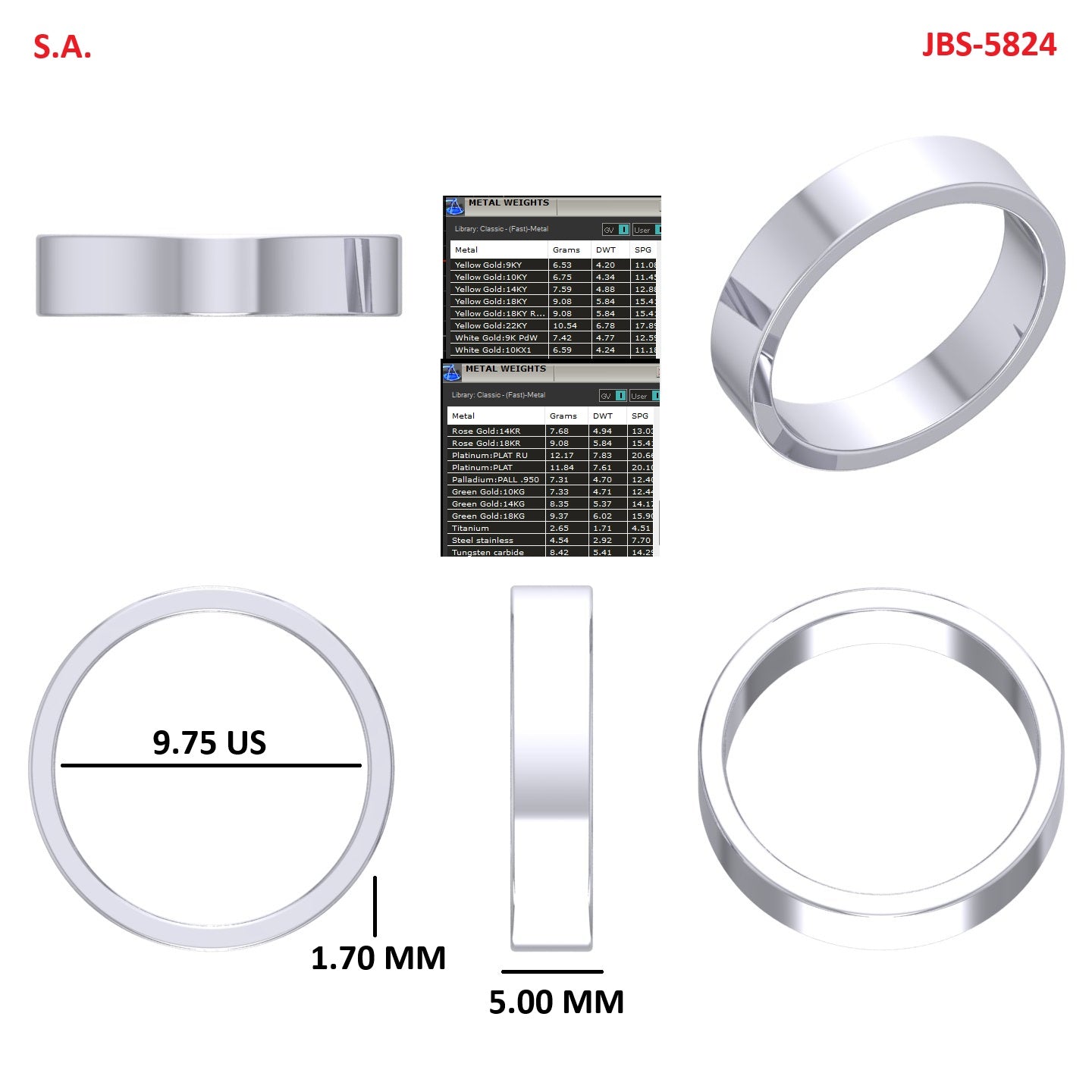 Custom Ring Order Shayla Men's band