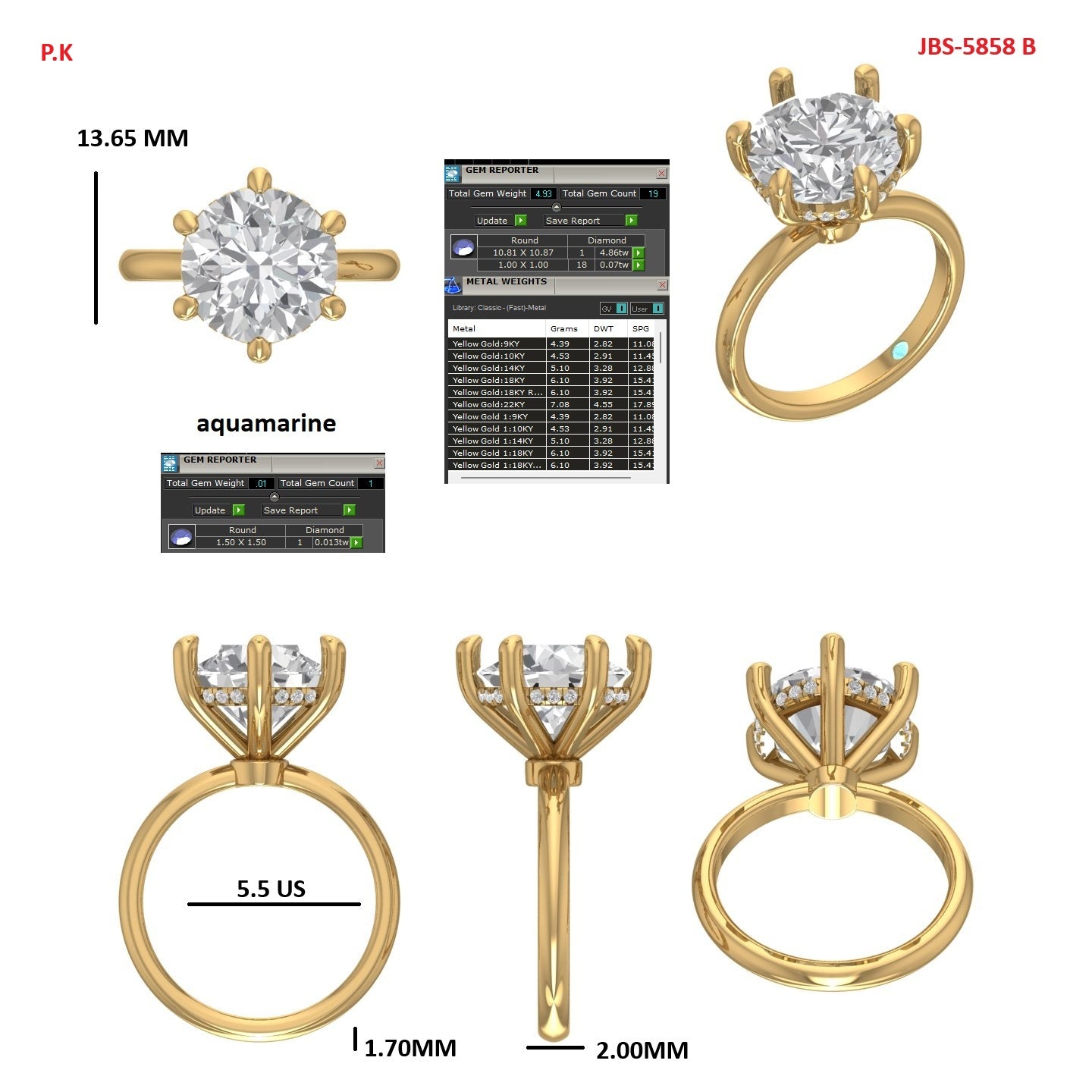 Custom Ring Order engagement ring Analia Round