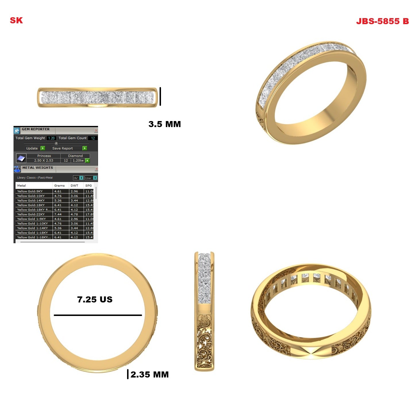 Custom Ring Order Janice two bands
