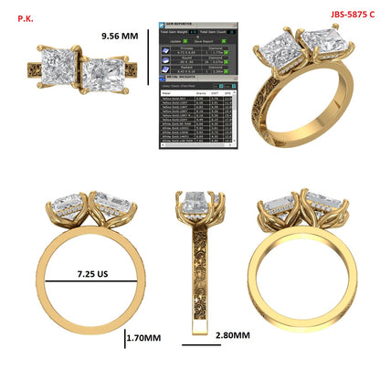 Custom Ring Order Janice two bands