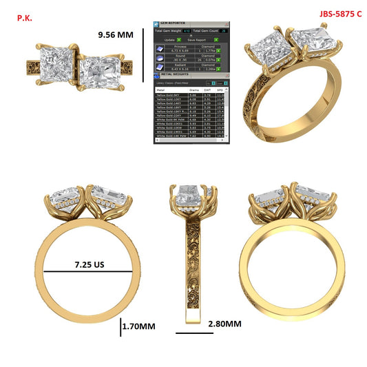 Custom Ring Order Janice two bands