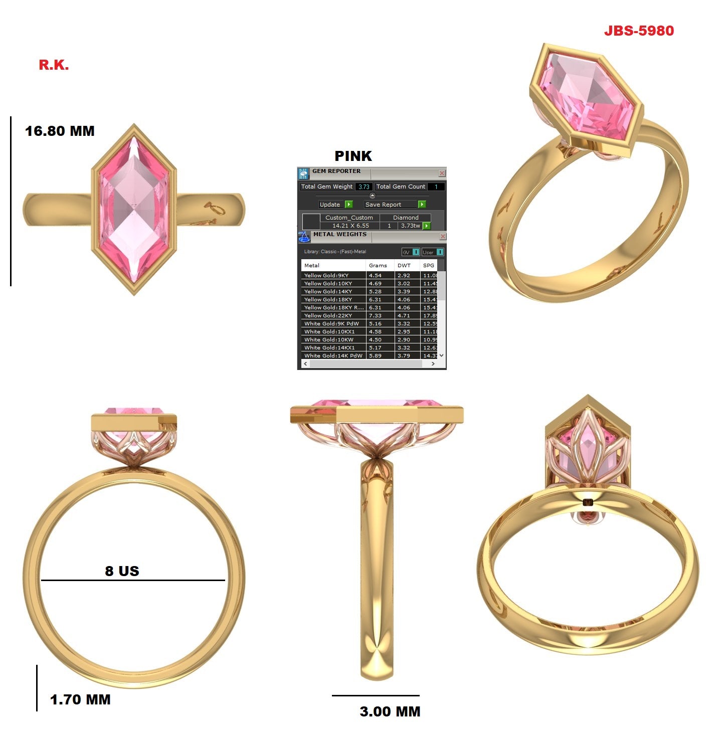 Custom Ring Order Shania