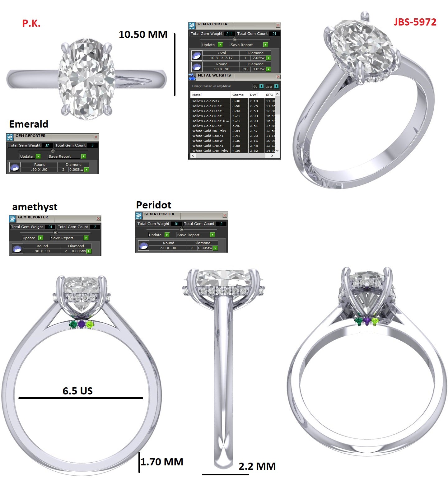 Custom Ring Order Fatima Oval