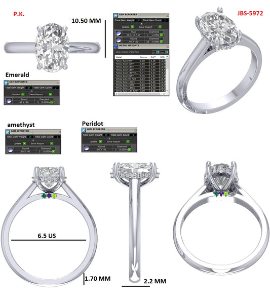 Custom Ring Order Fatima Oval