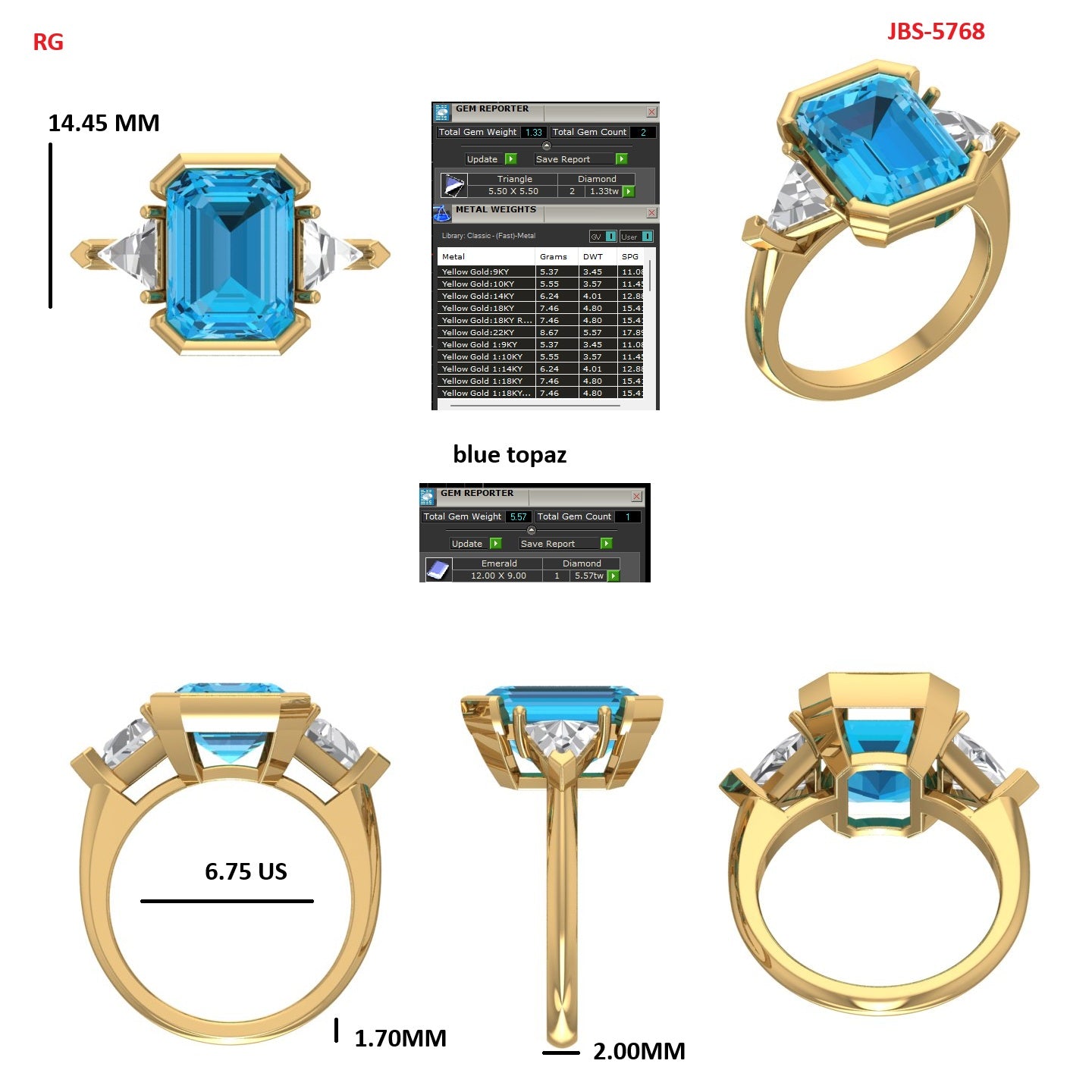 Custom Ring Order Traci Topaz ring